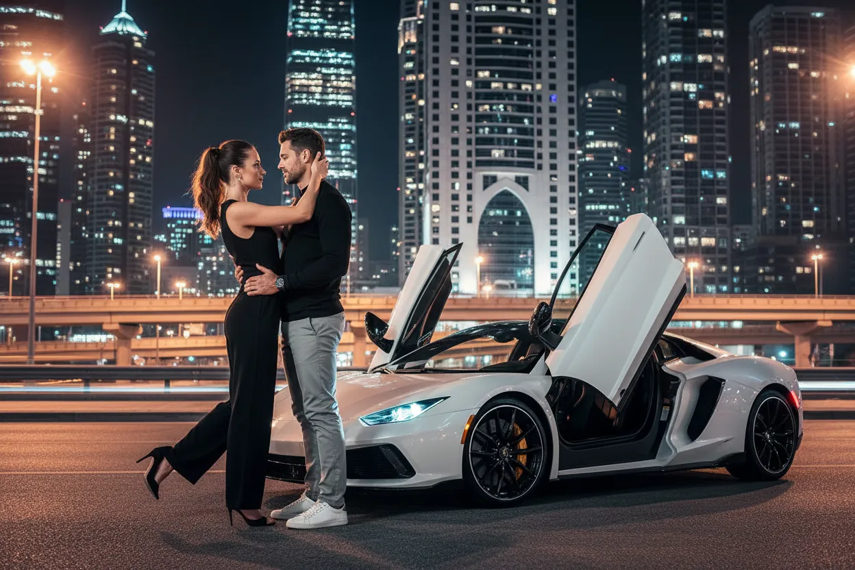 Carro Esportivo à Noite