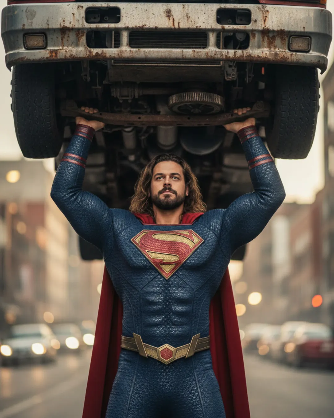 Superman Levantando Caminhão